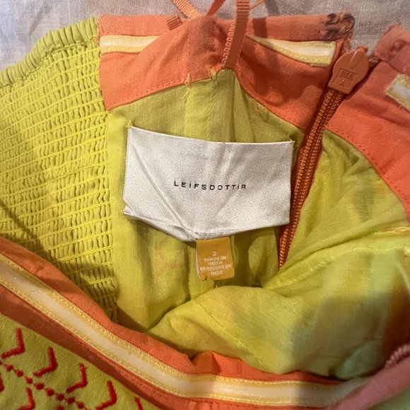 Liefsdottir multi-colored strapless dress size 2 Anthropologie - Picture 6 of 8